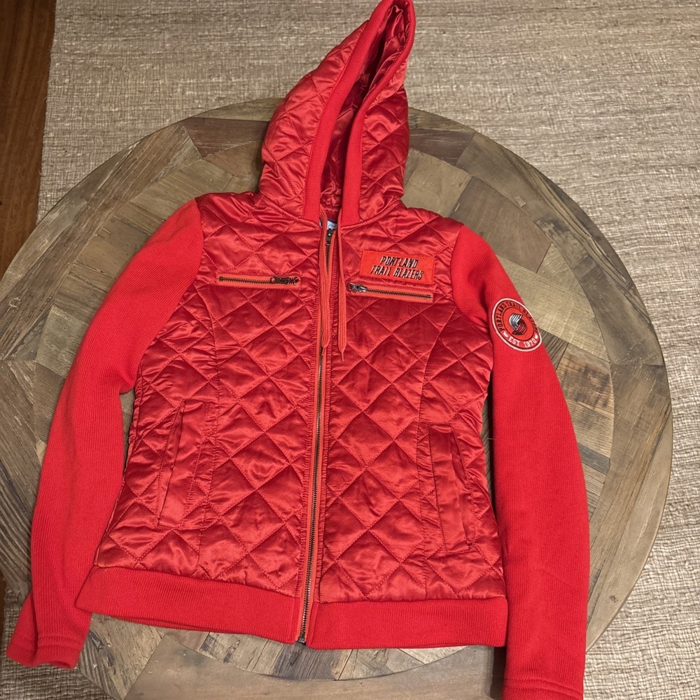 G-III Sports by Carl Banks 4 Her Portland Trail Blazers Jacket S Red Hooded Zip
